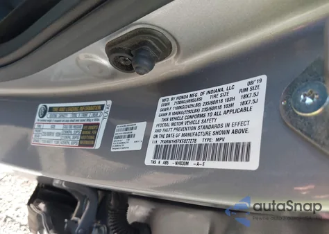 2019 Honda Cr-V Ex z USA, uszkodzony, nr VIN 7FARW1H57KE027278